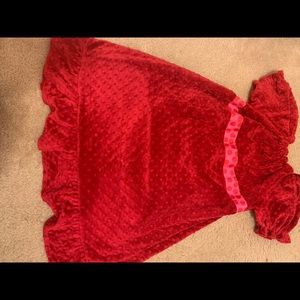 Fluffy dress with dots covering it